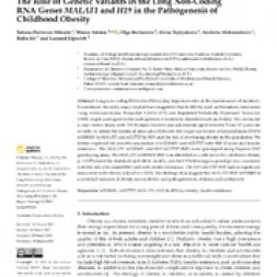 Лаборатория Наука совместно с кафедрой генетики Южного федерального университета исследовали гены длинных некодирующихе РНК: ANRIL, MEG3 и NEAT1 у детей с ожирением, проживающих в Ростовской